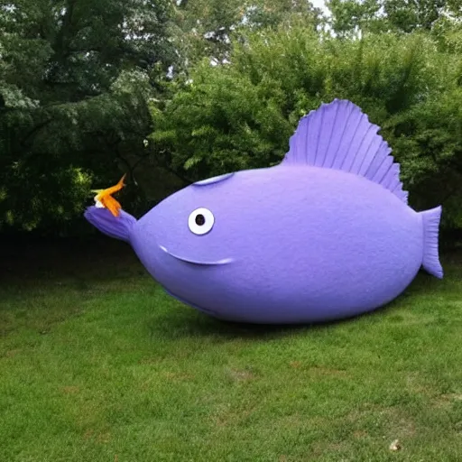 Image similar to a giant goldfish, outdoors, craigslist photo