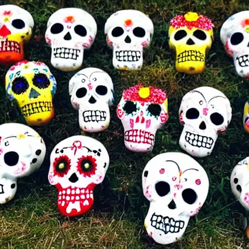 Image similar to day of the dead sugar skulls of goats and sheep
