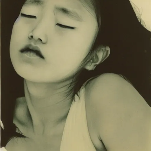Prompt: photo of young woman by nobuyoshi araki