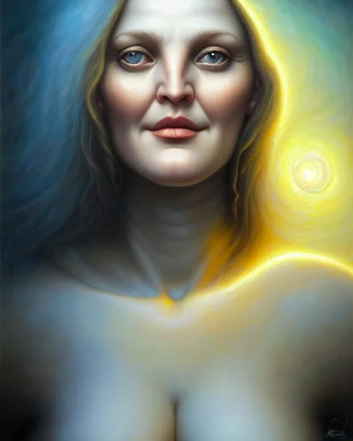 Image similar to detailed portrait of drew barrymore marshmallow chocolate graham cracker beautiful! by tomasz alen kopera and peter mohrbacher and johanna martine! and margaret keane! elegant alluring luminescent