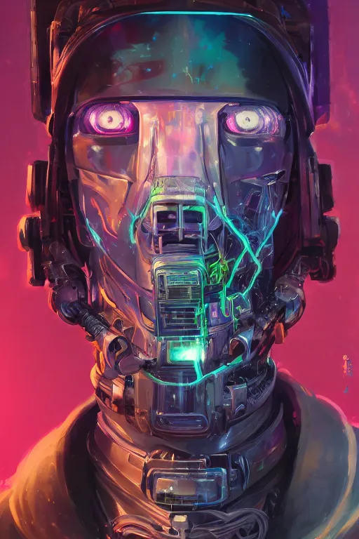 Image similar to portrait of a cybernetic samurai with holographic llama face, cyberpunk concept art by pete mohrbacher and artgerm and wlop and greg rutkowski and deathburger, digital art, highly detailed, intricate, sci-fi, sharp focus, llama, Trending on Artstation HQ, deviantart, unreal engine 5, 4K UHD image, daily deviation, llama llama