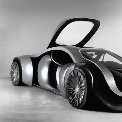 Prompt: a prototype of a futuristic car