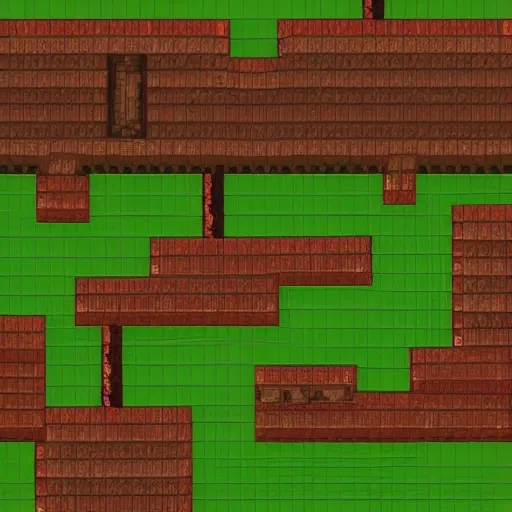 Image similar to video game, 2 d tileset, forest theme