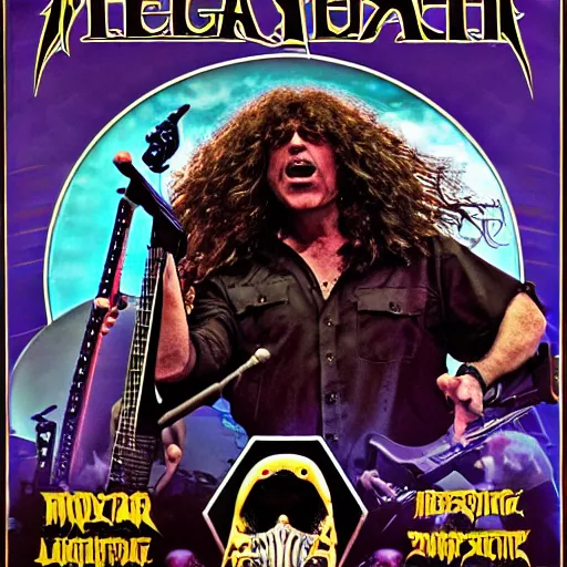 Image similar to megadeath band, concert poster,