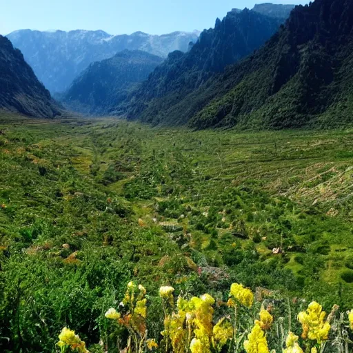 Image similar to a beautiful valley with special plants, photo