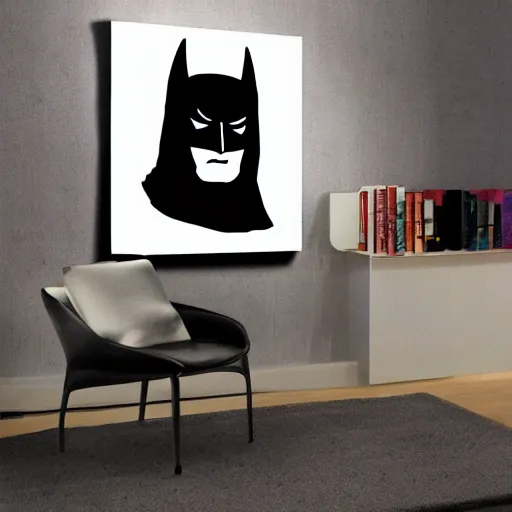 Image similar to batman silk screen banksy