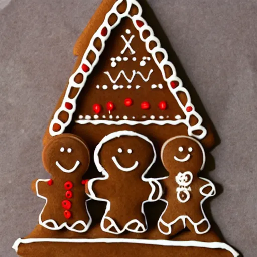 Image similar to a gingerbread family,