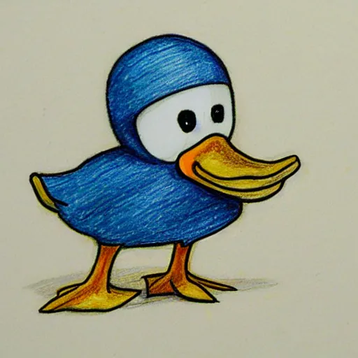 Prompt: cute drawing of Duck