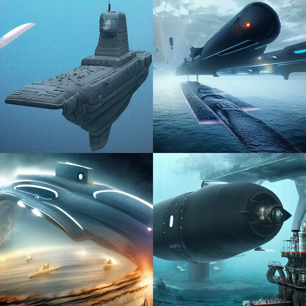 Prompt: Submarine civilisation, epic picture, futuristic, 8k