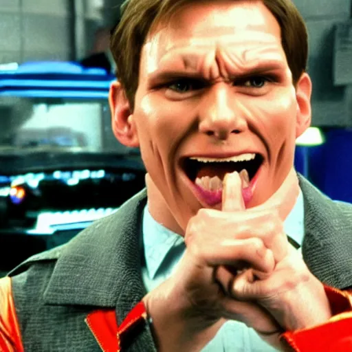 Image similar to Live Action Still of Jerma985 in Austin Powers, real life, hyperrealistic, ultra realistic, realistic, highly detailed, epic, HD quality, 8k resolution, body and headshot, film still