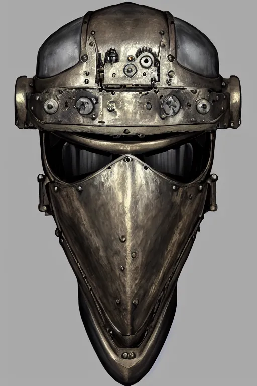 Image similar to steampunk helmet fantasy art mask robot ninja stylized digital illustration sharp focus, elegant intricate digital painting artstation concept art global illumination ray tracing advanced technology chaykin howard and campionpascale and cooke darwyn and davis jack