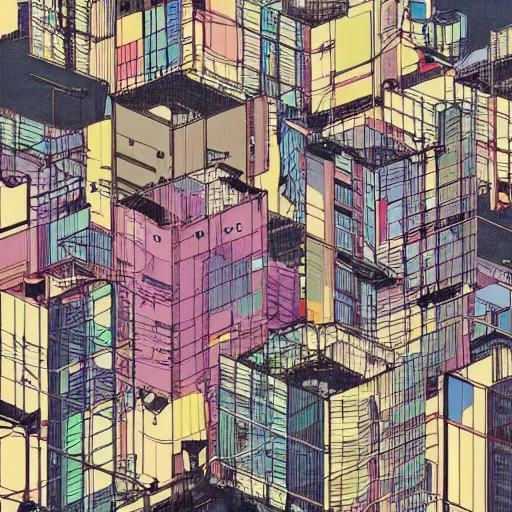 Image similar to 9 0 s tokyo close up by inio asano, beeple and james jean, aya takano color style, 4 k, super detailed, modern, 4 k, symmetrical