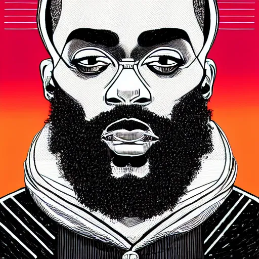 Prompt: portrait of mc ride, by laurie greasley and james stokoe, 4 k, 8 k