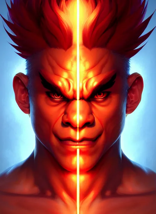 Prompt: symmetry!! portrait of akuma, street fighter, global illumination!! intricate, elegant, highly detailed, digital painting, artstation, concept art, smooth, sharp focus, illustration, art by artgerm and greg rutkowski and alphonse mucha