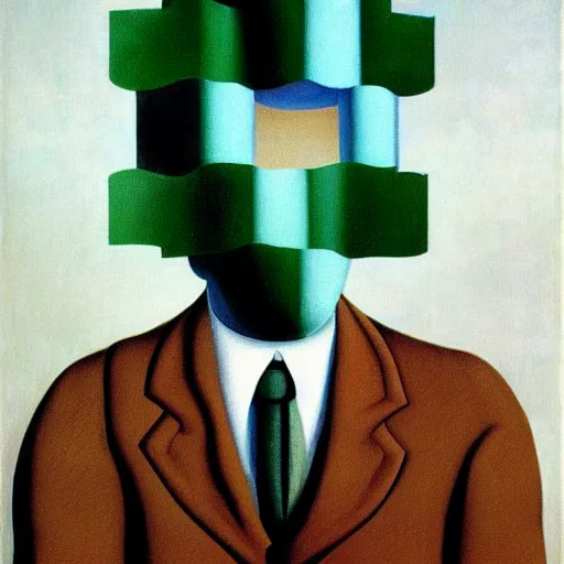 Image similar to a memory machine. rene magritte.