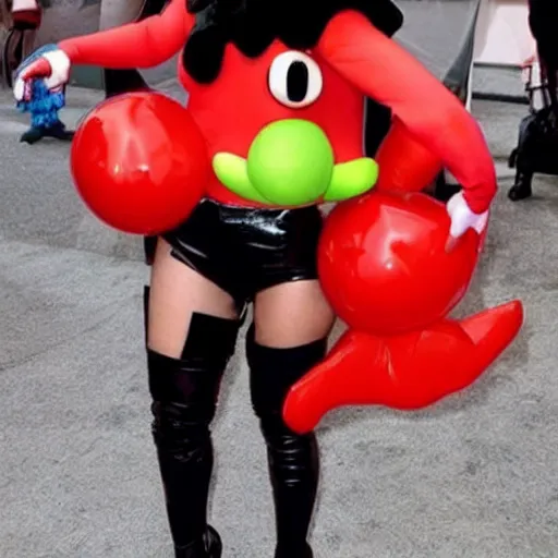 Image similar to lady gaga super mario cosplay