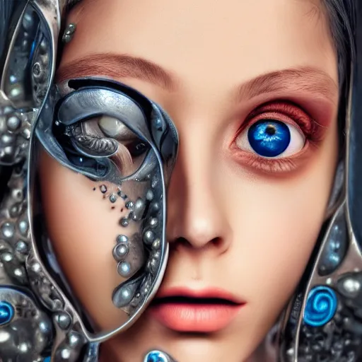 Prompt: girl with 5 eyes, fashion photo, detailed, realistic