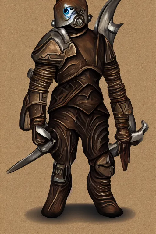 Prompt: a D&D warforged, dungeons and dragons, digital painting