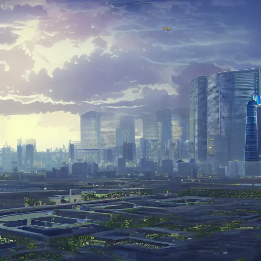 Prompt: city of tokyo the capital of japan Solarpunk concept art by studio ghibli and moebius and Masamune Shirow and Katsuya Teradaa :: ecologically-design town, eco-friendly organic city, photovoltaic panels structures :: realistic, 8k, octane render, unreal engine 5, 3d render, high resolution