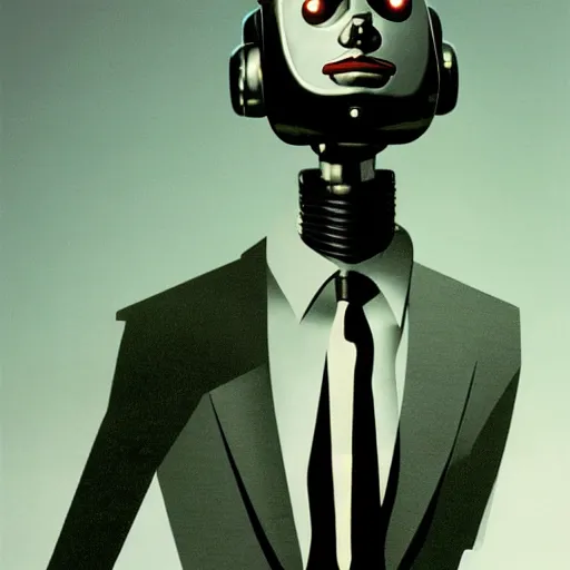 Image similar to The man with robot head, movie by David Lynch