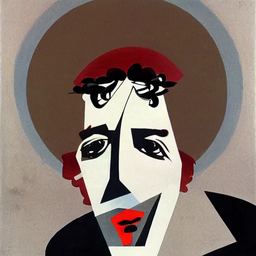 Prompt: exaggerated caricature portrait of bob dylan, russian constructivism art by el lissitzky
