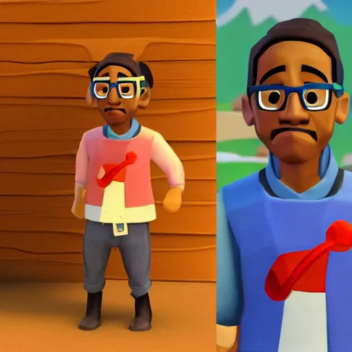 Prompt: a 3 d model of steve urkel found in the game files of wind waker