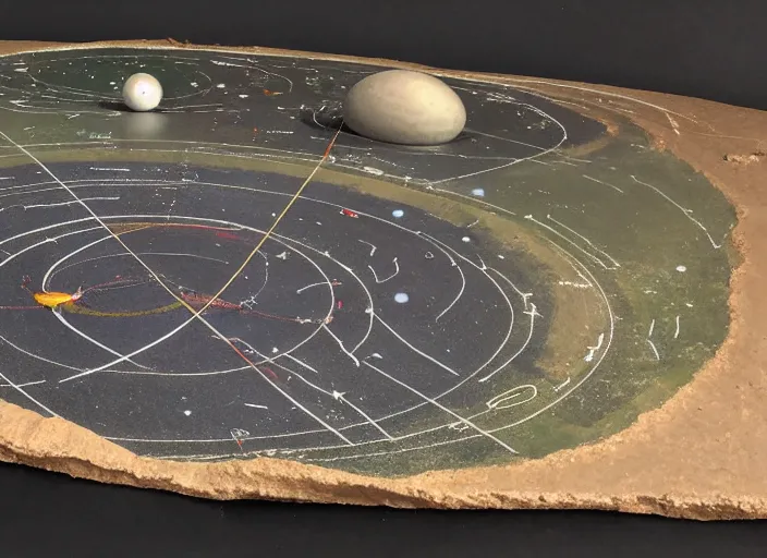 Image similar to diorama model of the shape of the universe