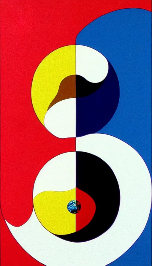 Image similar to Abstract representation of ying Yang concept, by Akira Toriyama