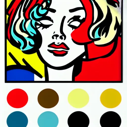 Image similar to roy lichtenstein color palette