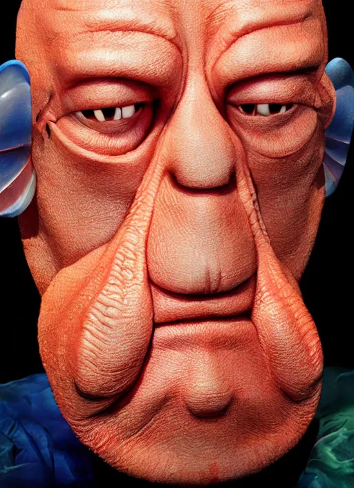 Image similar to photorealistic 3 0 0 0 ( dr. john a. zoidberg ), portrait photography feroflex photorealistic studio lighting ektachrome detailed intricate face details, ultradetails, beautiful face, realistic shaded perfect face, extremely fine details