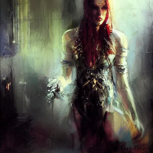 Image similar to drawing of princes by jeremy mann