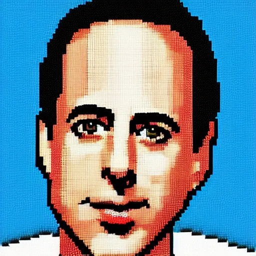 Prompt: Jerry Seinfeld pixel art, hyper realistic, HD, HQ, photo realistic