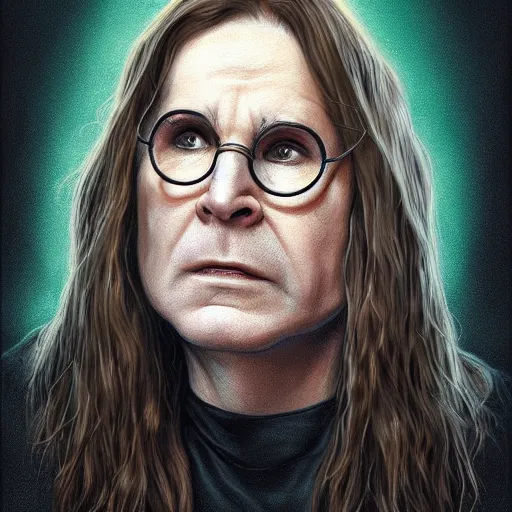 Image similar to a portrait of ozzy osborne as a wizard, urban motifs, intricate, elegant, highly detailed, digital painting, trending on artstation, concept art, smooth sharp focus, illustration, art by artgerm and greg rutkowski