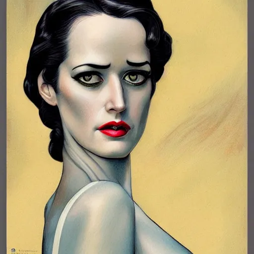 Prompt: a streamline moderne, art nouveau, multi - racial portrait of eva green in the style of charlie bowater, and in the style of donato giancola, and in the style of charles dulac. intelligent, expressive eyes. symmetry, ultrasharp focus, dramatic lighting, semirealism, intricate symmetrical ultrafine streamline moderne background detail.