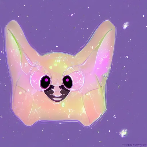 Image similar to a very cute galactic fruit bat, pastel colours, digital art, extremely realistic and detailed 4k