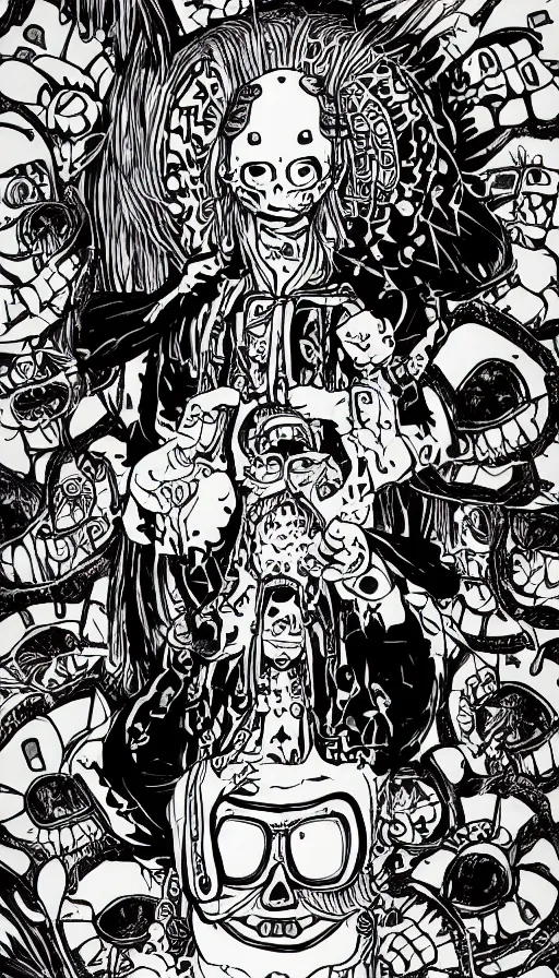 Image similar to portrait of a digital shaman, by eiichiro oda