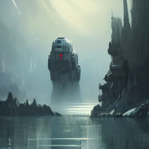 Image similar to star wars concept art by greg rutkowski, an underwater city, elegant, beautiful cinematic ilumination, artstation hq.