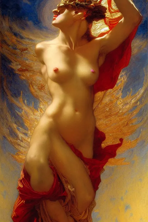 Image similar to the goddess of love from dante's divine comedy. highly detailed painting by gaston bussiere, craig mullins, j. c. leyendecker 8 k