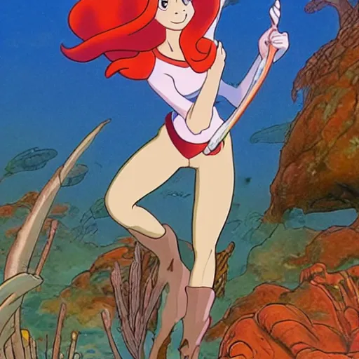 Image similar to ariel in nausicaa of the valley of the wind