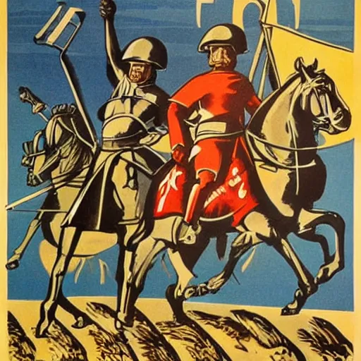 Image similar to USSR Poster of Medieval Army