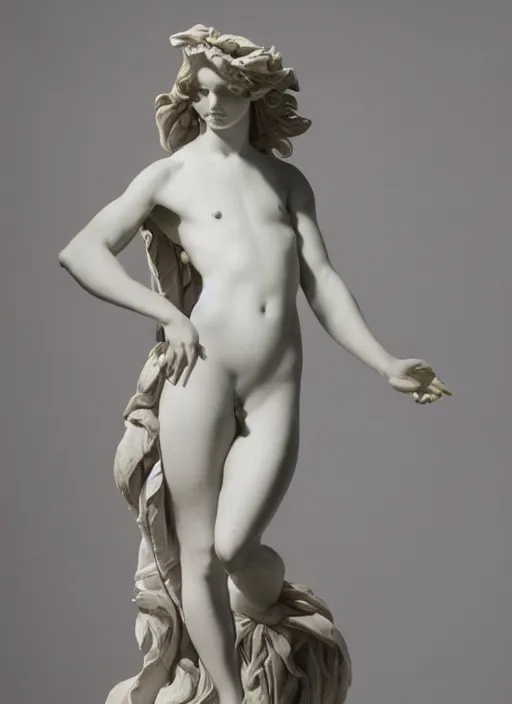 Image similar to full body shot sculpture of a young aestetic beautiful woman by GIANLORENZO BERNINI