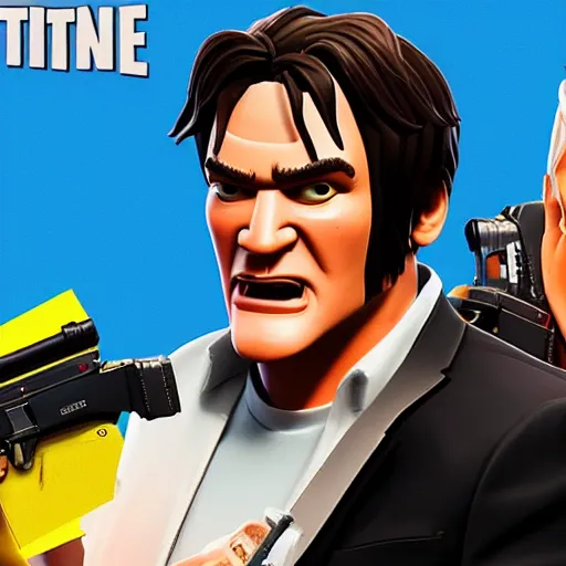 Image similar to a detailed portrait of quentin tarantino in fortnite, unreal engine 5 rendered, incredibly highly detailed and realistic, 8 k, sharp focus, studio quality