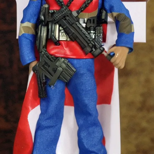 Image similar to Evo Morales as a g.i. joe action figure