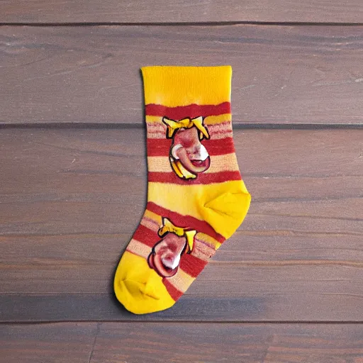 Prompt: bacon cheese socks