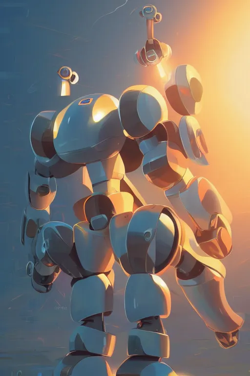 Image similar to metabots medabots medarotto medarot robot minimalist comics, behance hd by jesper ejsing, by rhads, makoto shinkai and lois van baarle, ilya kuvshinov, rossdraws global illumination ray tracing hdr radiating a glowing aura