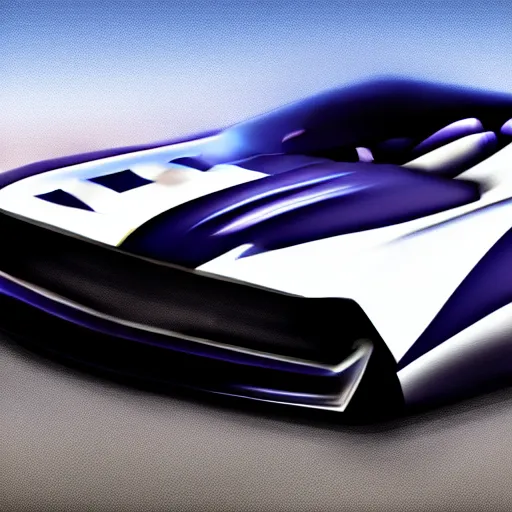 Image similar to hybrid design between an F1 car and Ford Mustang. No background, concept art style.