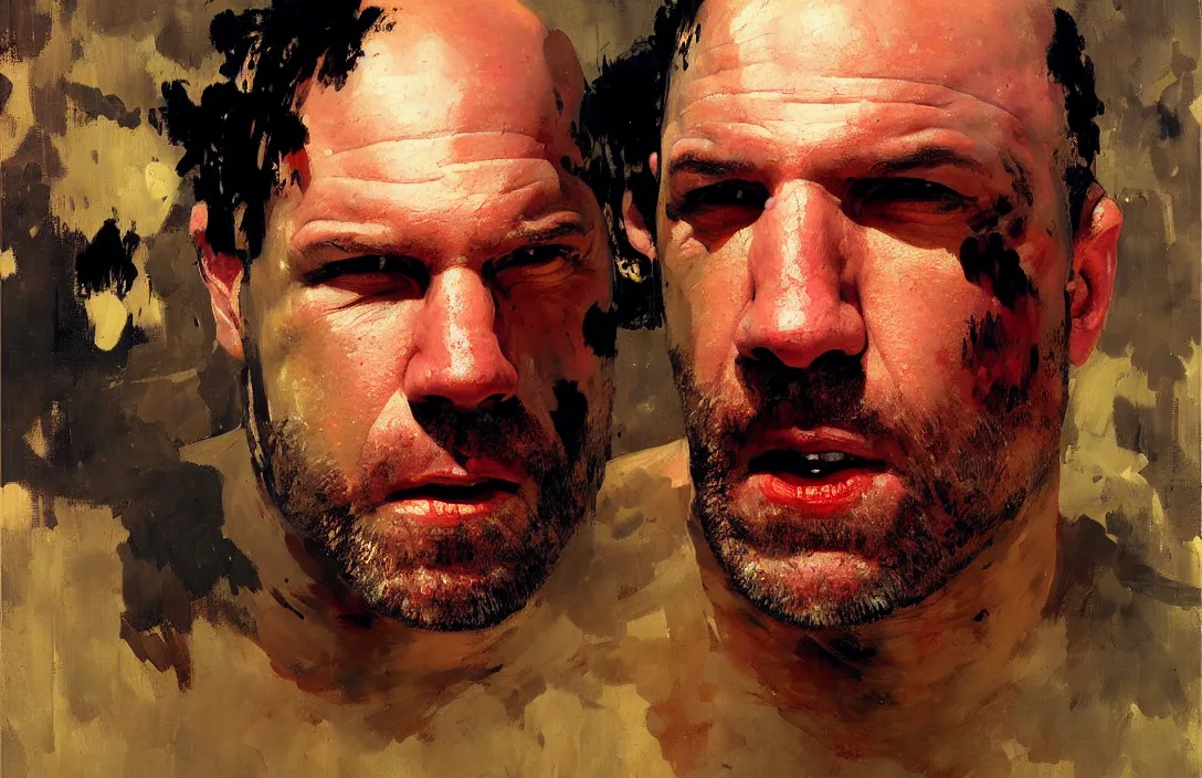 Prompt: portrait of dana white!!!!!!!!!!!!!!!!!!!!!!!!!!!, detailed face, detailed painting,, epic lighting, by ilya repin, phil hale and kent williams