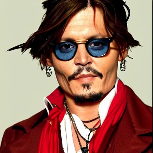 Prompt: johnny depp as a tomato