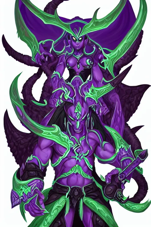 Image similar to illidari demon hunters from world of warcraft trending on artstation vector art