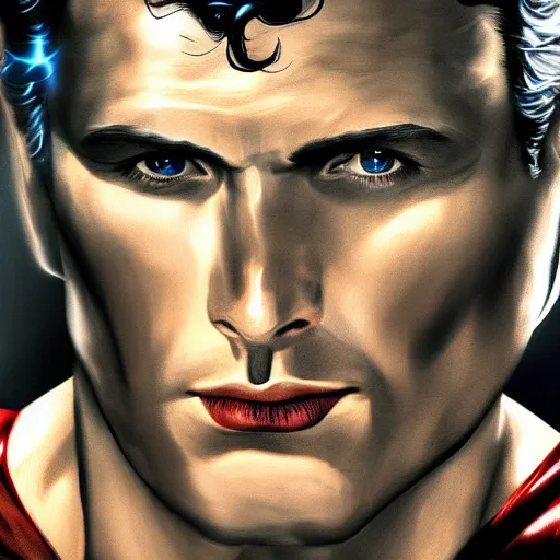 Prompt: superman comes face to face with homelander, artstation hall of fame gallery, editors choice, #1 digital painting of all time, most beautiful image ever created, emotionally evocative, greatest art ever made, lifetime achievement magnum opus masterpiece, the most amazing breathtaking image with the deepest message ever painted, a thing of beauty beyond imagination or words, 4k, highly detailed, cinematic lighting